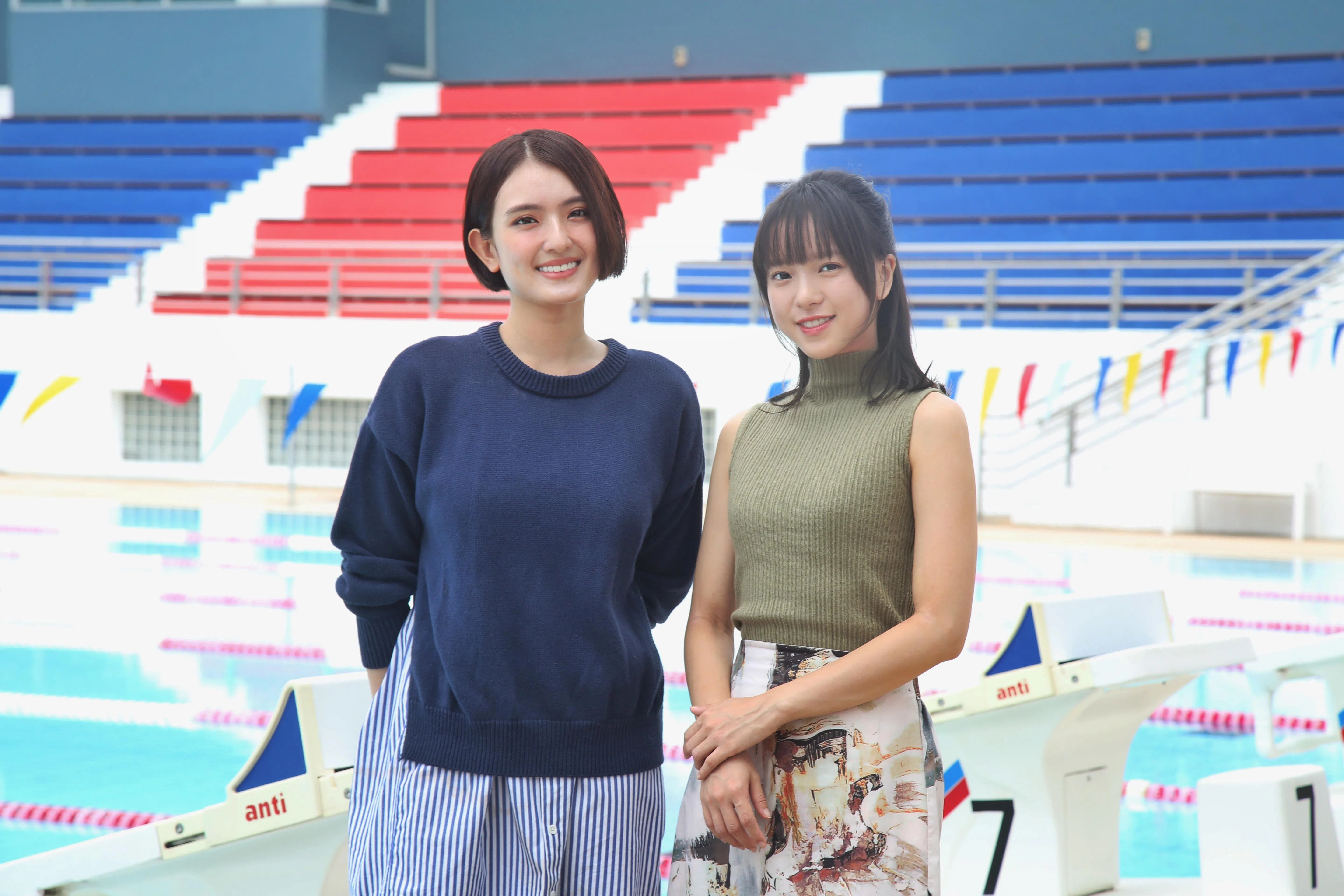 洪凌（左）与台湾女演员项婕如（右）有不少对手戏。（特约陈福洲摄）