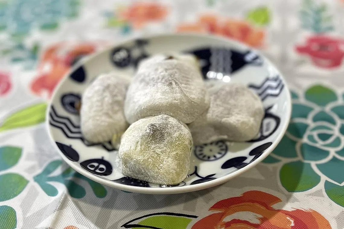 软糯可口的麻糍。（黄靖晶摄）