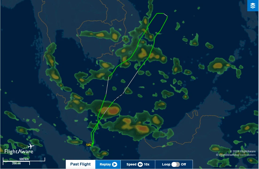 酷航TR120原定星期二（12月10日）下午6时20分从樟宜机场起飞，并于晚上11时15分抵达武汉天河国际机场。（FlightAware网站截图）