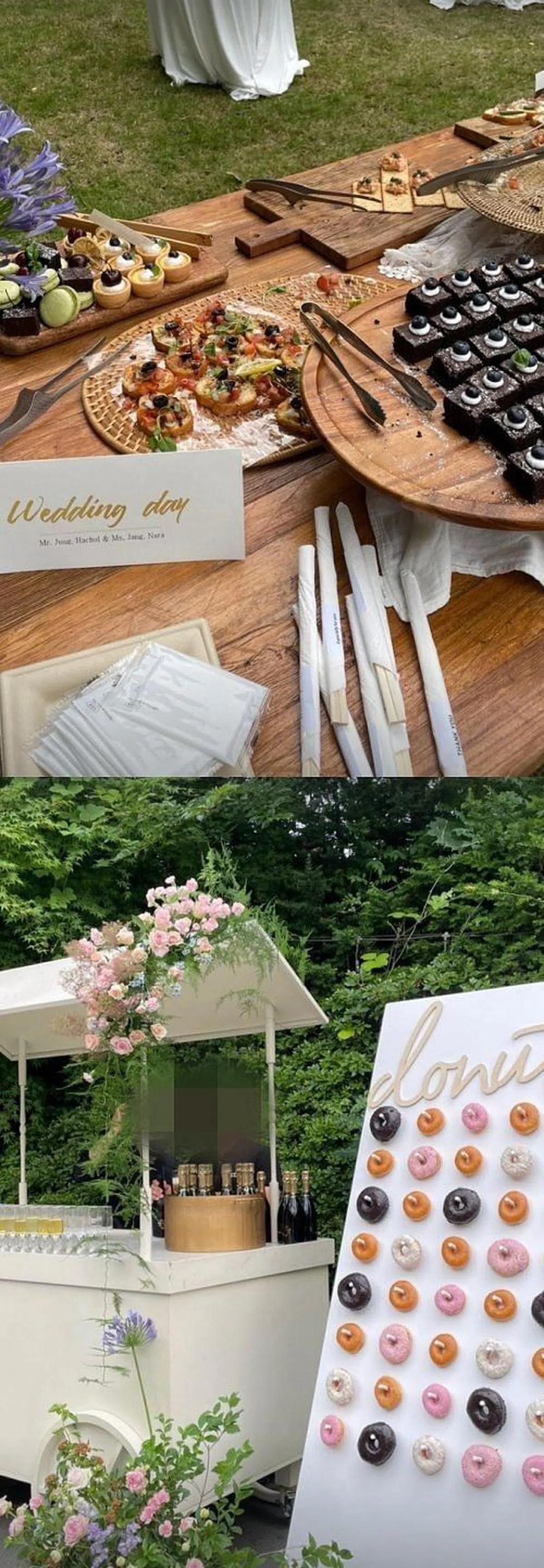 张娜拉的婚宴现场布置得精致浪漫。（互联网）