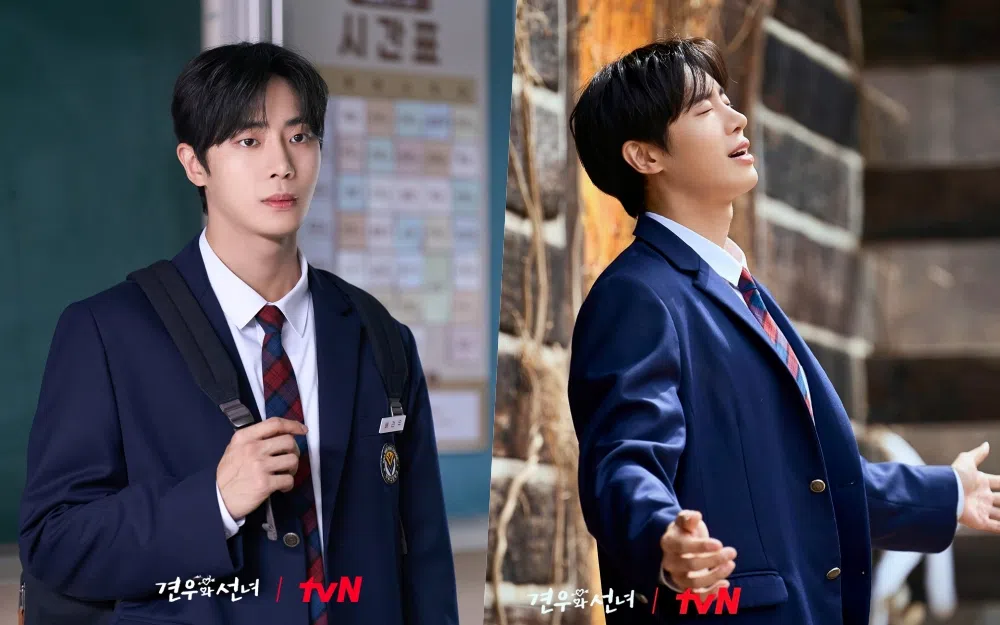 裴坚遇（左）总是筑起心房，在被恶鬼“奉守”（右）控制后，眼神180度大转变，看起来狂妄外放。（取自tvN drama脸书）