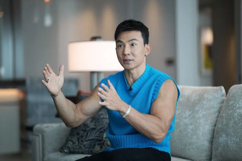刘畊宏强调健身的过程中必须有目的性，同时感受到快乐，否则无法长久维持。（谢智扬摄）