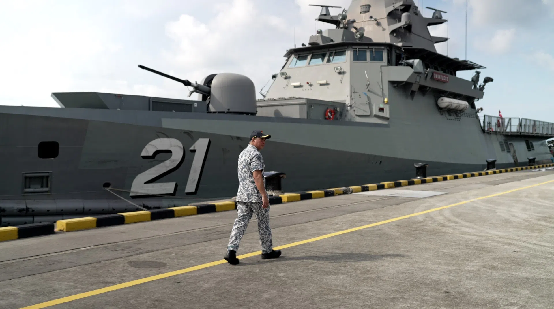 受访者李添丛的海军生涯从大士海军基地开始。（新传媒提供）