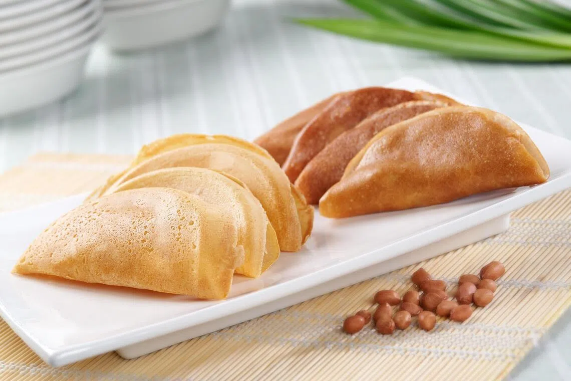 花生面煎糕薄脆可口。（酒店提供）