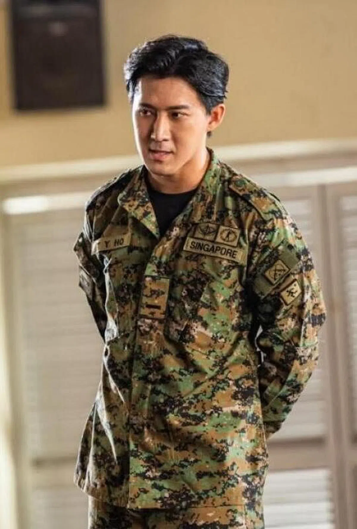 潘大在《女兵外传》演教官。（受访者提供）