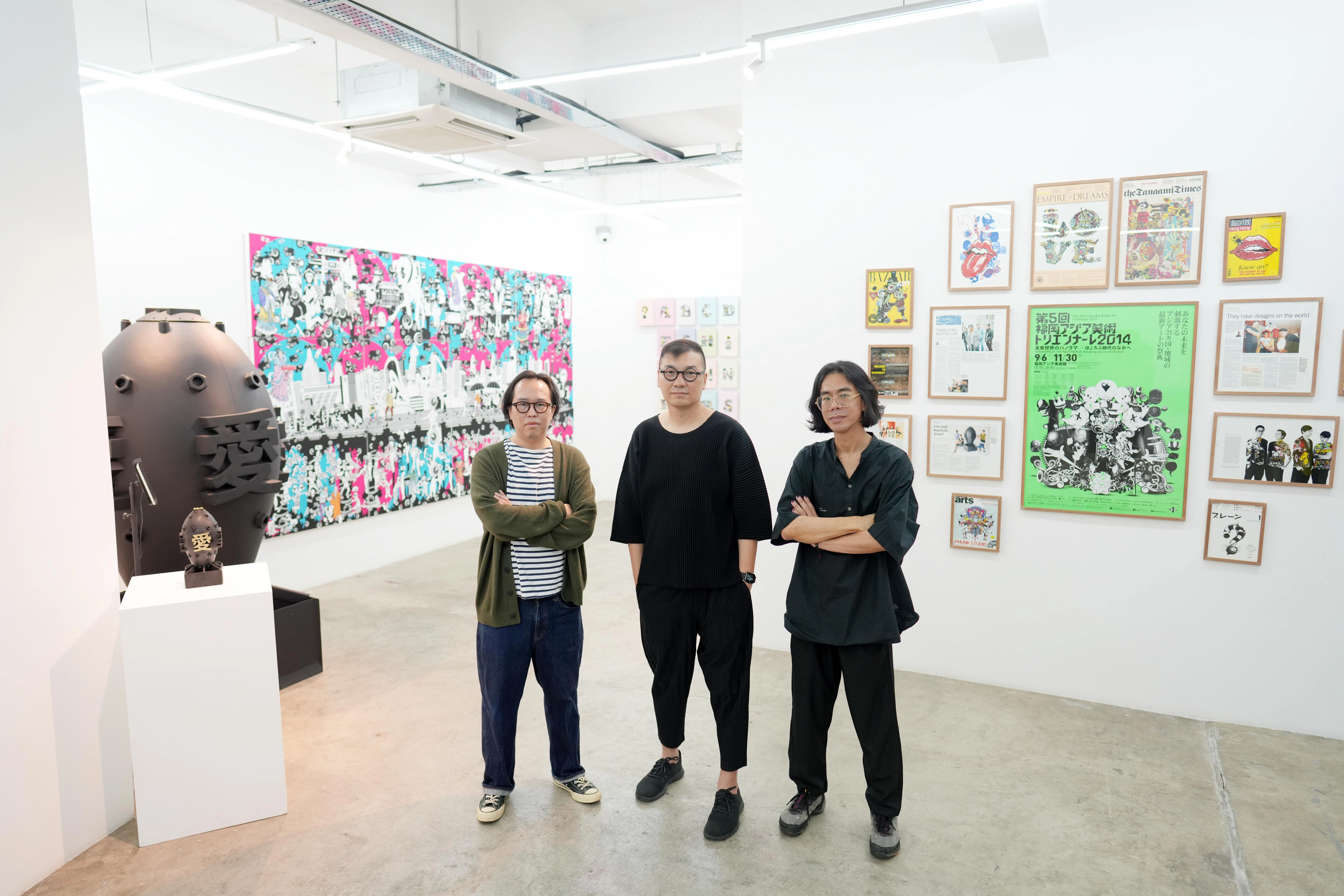 Phunk团队成员陈威廉（左起）、陈俊达、陈文祥，从求学时期就一起玩创意。（何家俊摄）