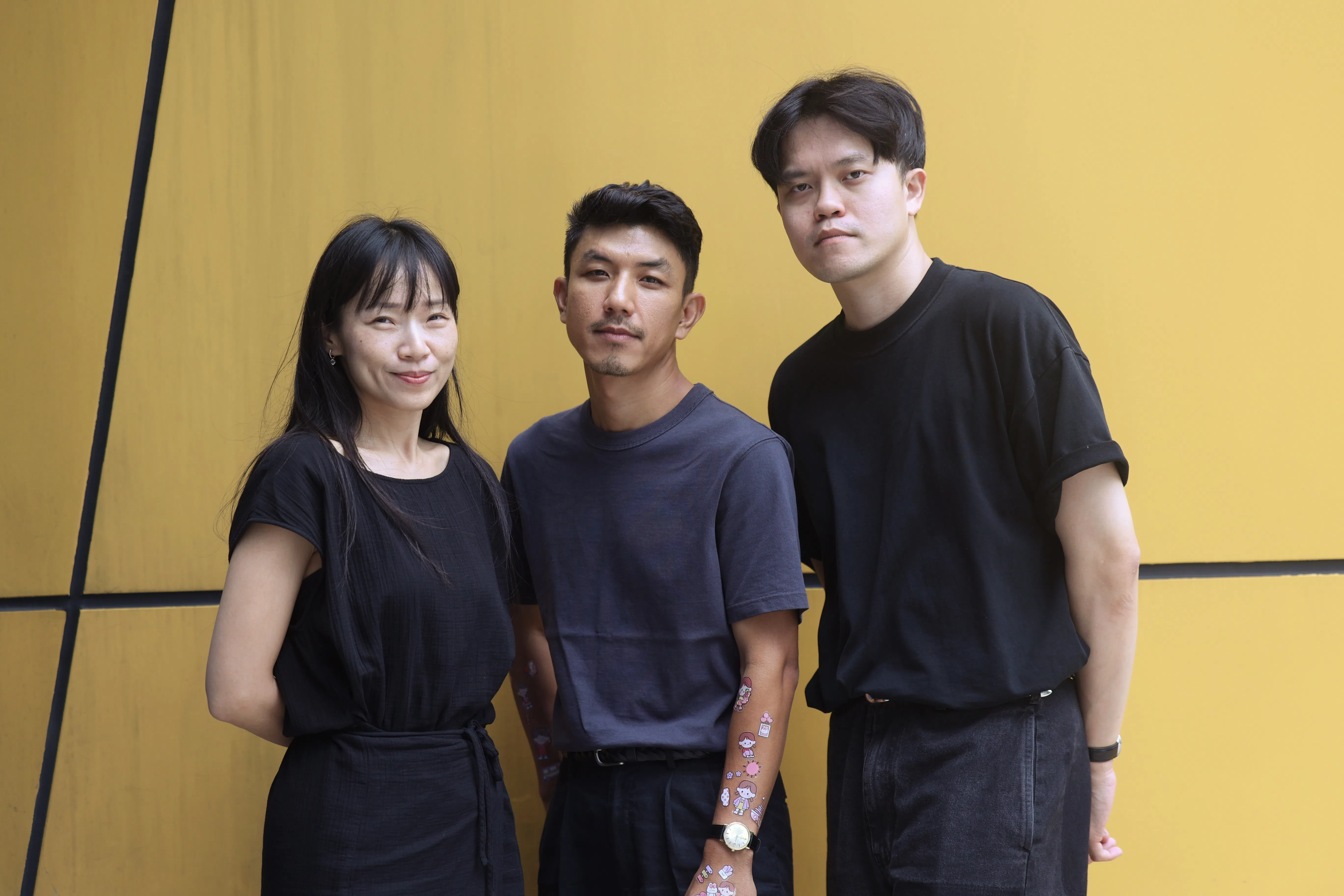 导演曾威量（右一）和尹又巧（左一）及男主角Wanlop日前出席电影映后交流会。（郑一鸣）