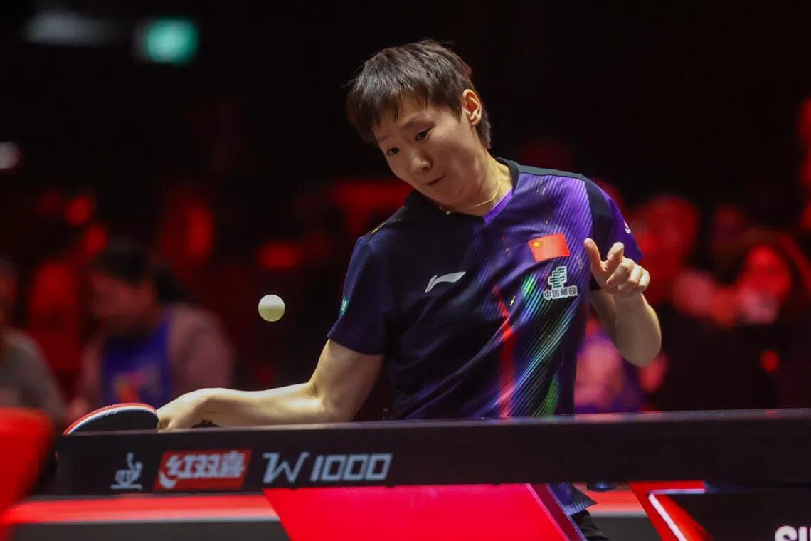 世界第二的王曼昱以3比0获胜。（吴先邦摄）