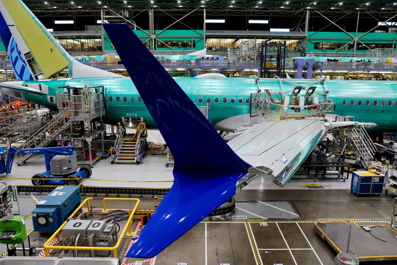 波音公司位于伦顿（Renton）的737 MAX飞机组装工厂。（路透社）