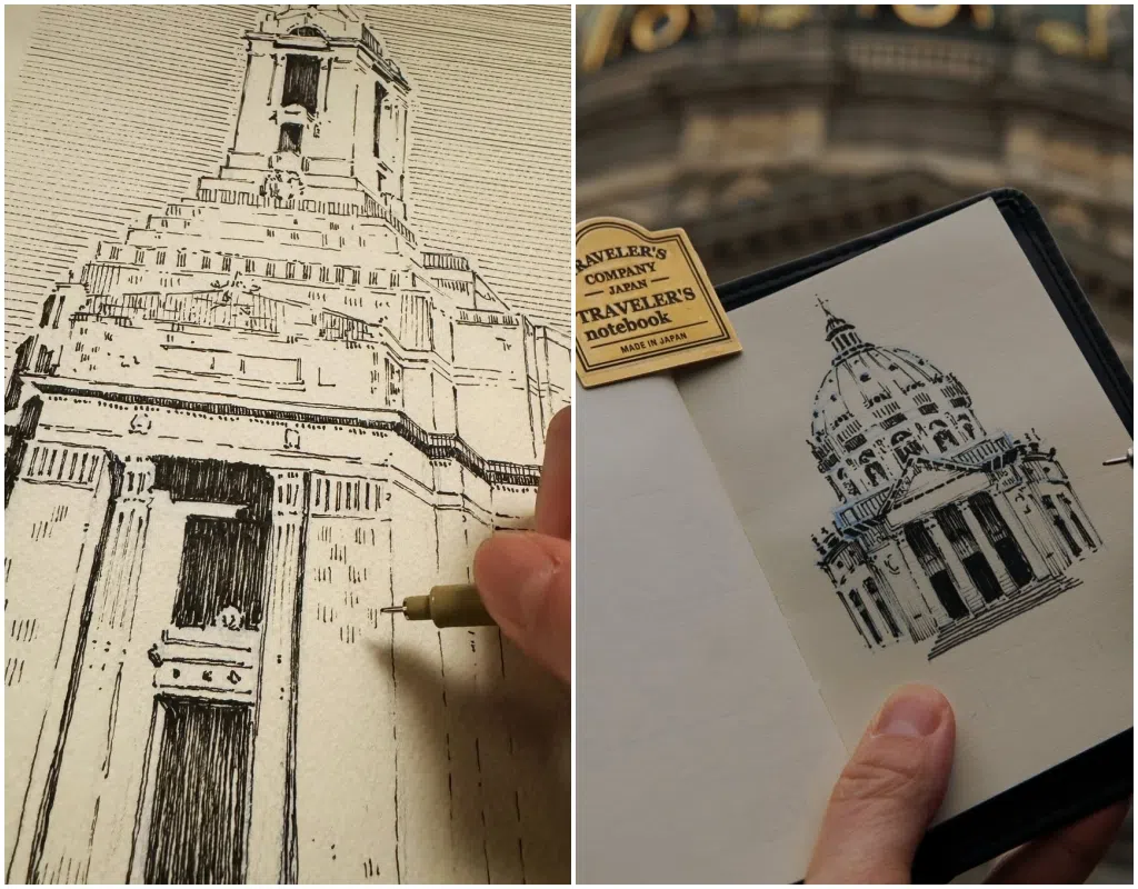 陈熙的素描作品。（取自陈熙IG）