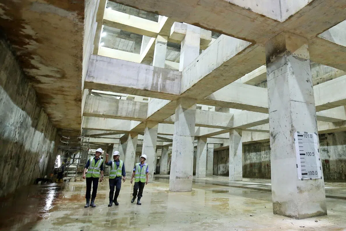史丹福地下储水池能储存所收集的雨水，再将雨水引回沟渠，并排入滨海蓄水池。储水池上面的空间也被充分利用。（档案照）