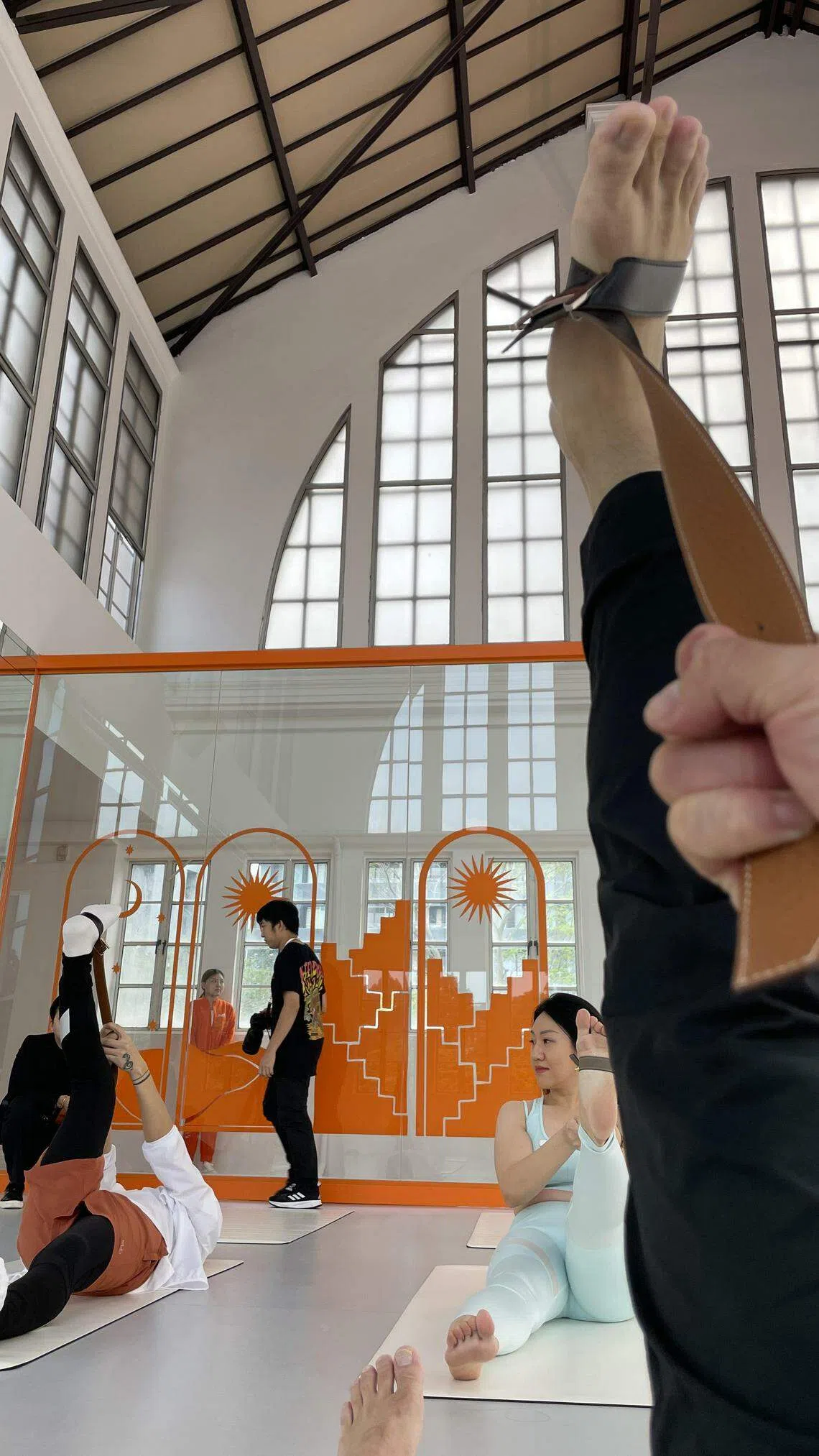 爱马仕真大手笔，让健身者随意“蹂躏”他们家的产品。（林方伟摄）