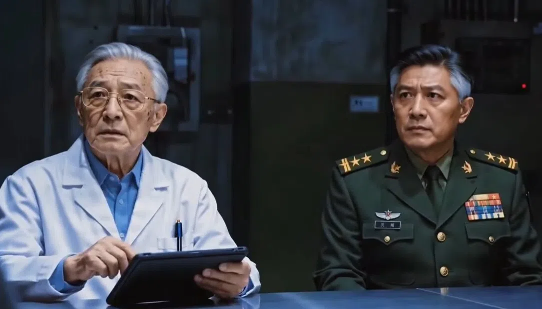 片中新加坡军官（右图）身上穿的明显是他国军服。（FizzDragon官网截图）
