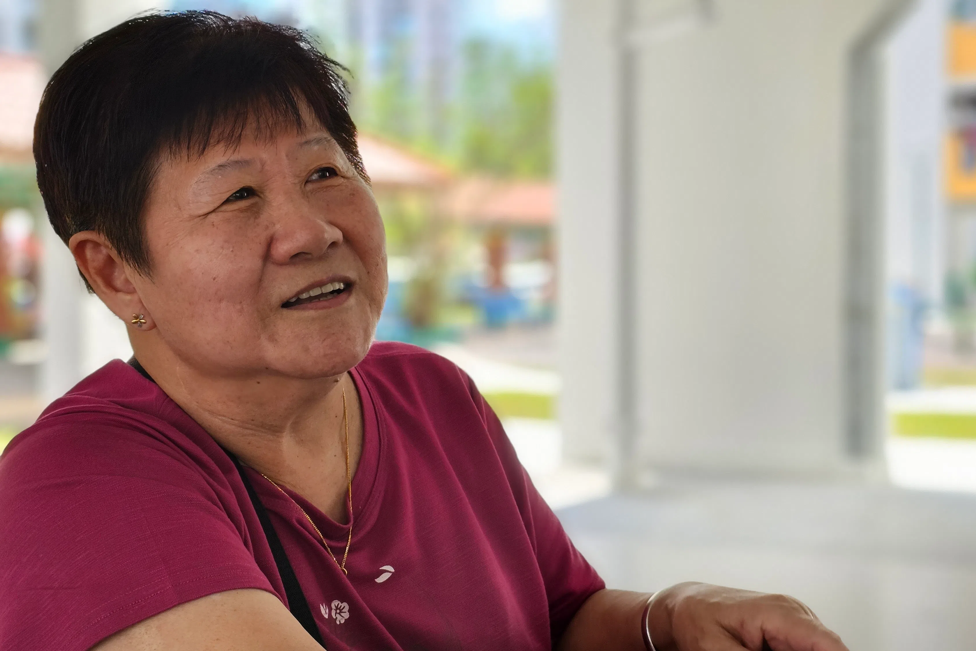 林美英对手机付款态度有保留，并坦言喜欢摸到钱的感觉。（许淑美摄）