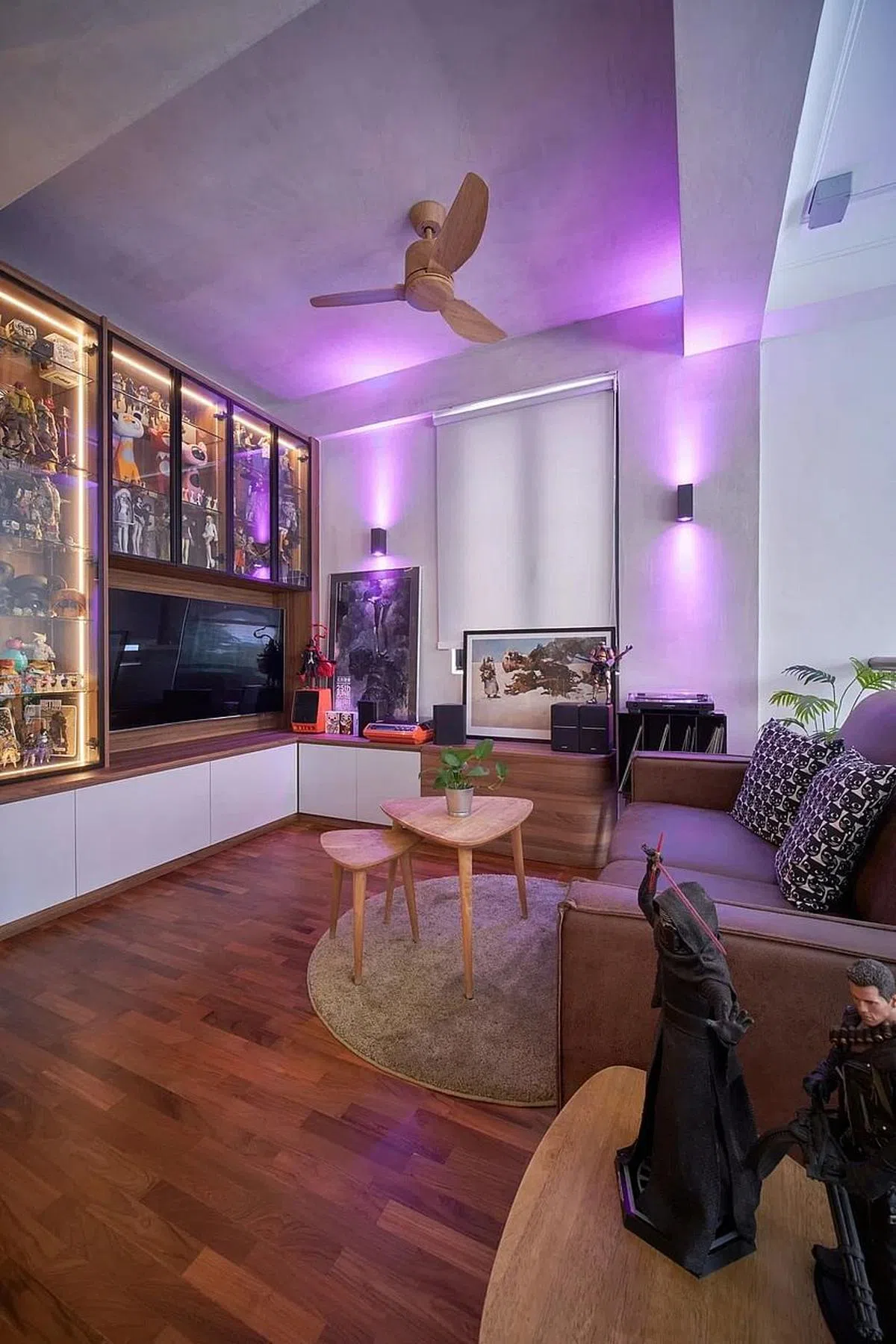 二楼是萧文杰的“私人空间”，有他的玩偶收藏。（萧文杰提供图片）