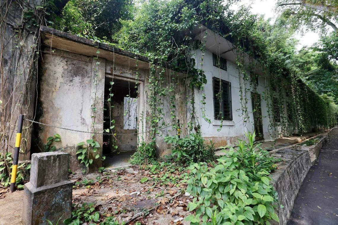 这里曾经是工兵部队在实拉蓬山顶的食堂。（龙国雄摄）