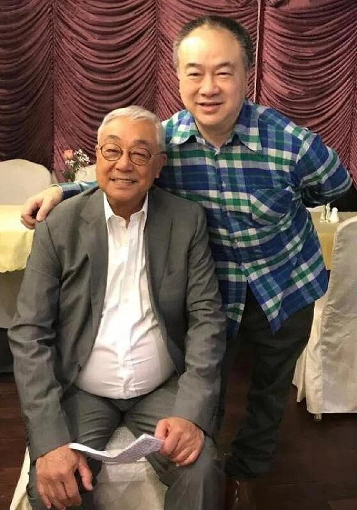 高志森与曾江。（受访者提供）