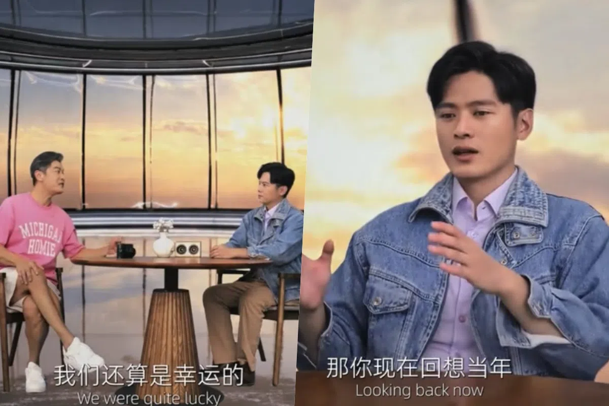 爱奇艺《遇见自己》节目通过AI 技术让李南星和年轻的自己对话。（视频截图）