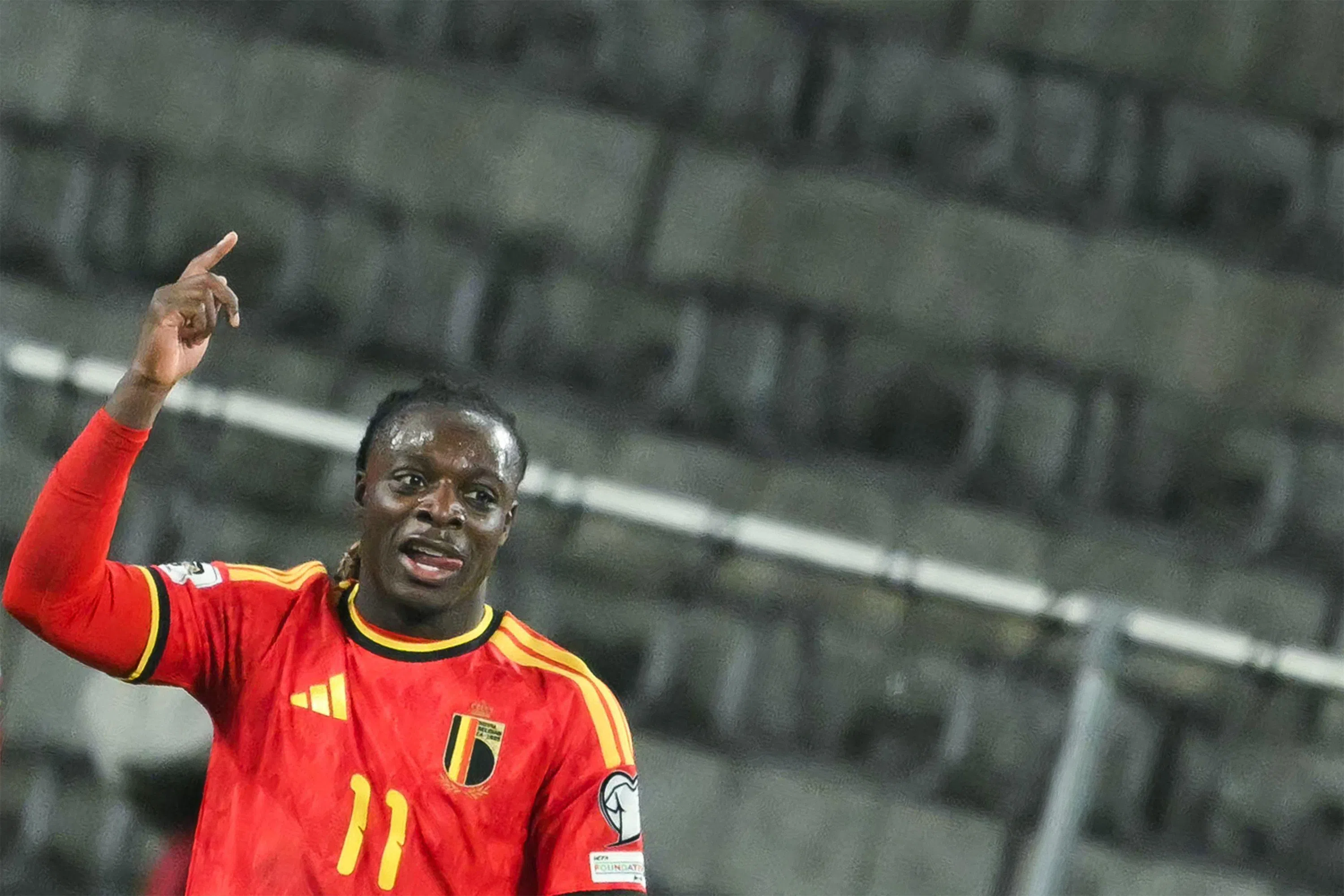 比利时七球痛宰列支敦士登，多库有两球进账。（法新社）