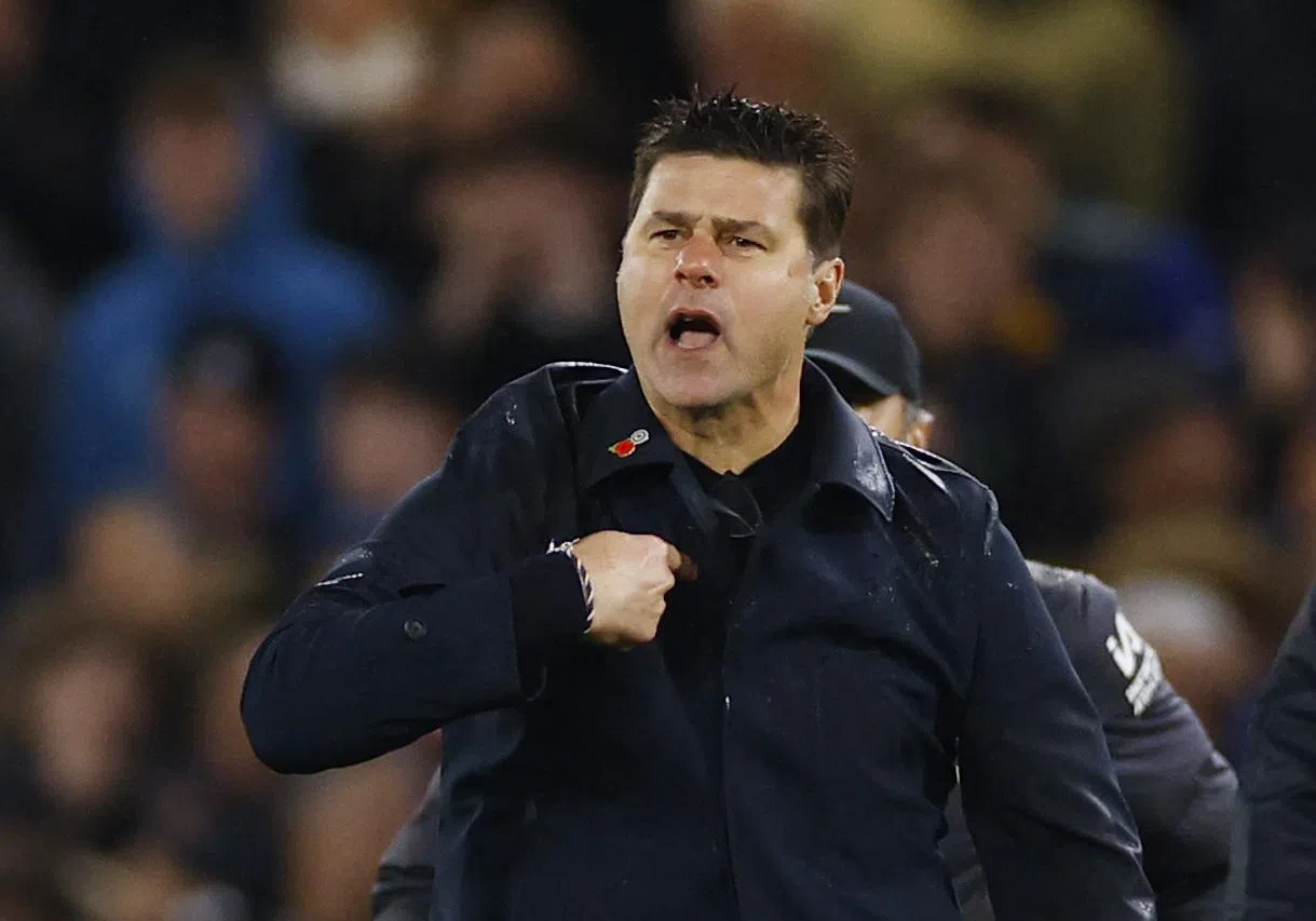 球队惨败后，蓝军主帅波切蒂诺怒喷球员软弱。（路透社档案照片）