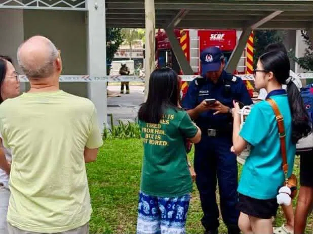 为安全起见，警方和民防部队疏散约60名居民。无人在事故中受伤。失火原因仍在调查中。（取自萧振祥脸书）