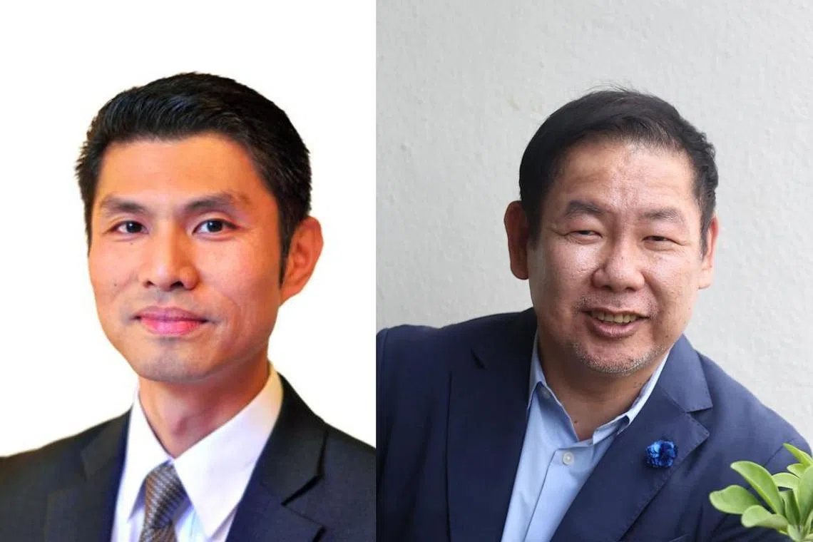 左图：企发局企业合作伙伴司长周辉扬认为，采用合适的科技能协助公司维持服务和产品的素质水平，还能根据海外市场情况提供更适合当地客户的服务体验。右图：新报业媒体创意总监林志雄指出，企业也要能讲述引人入胜的品牌故事，突出自己品牌特点。（企发局提供/陈渊庄摄）