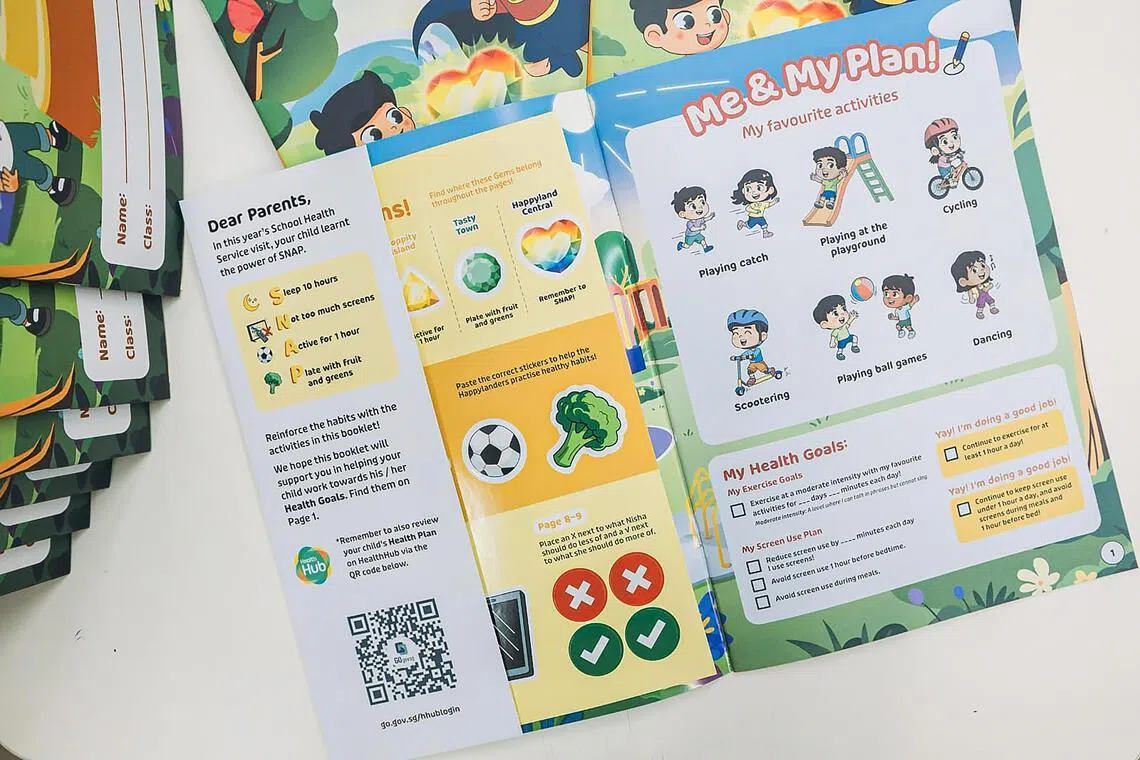 参与个人化保健计划的孩童，可获得一份量身定制、符合个人兴趣和习惯的健康生活建议方案。（社会及家庭发展部提供）