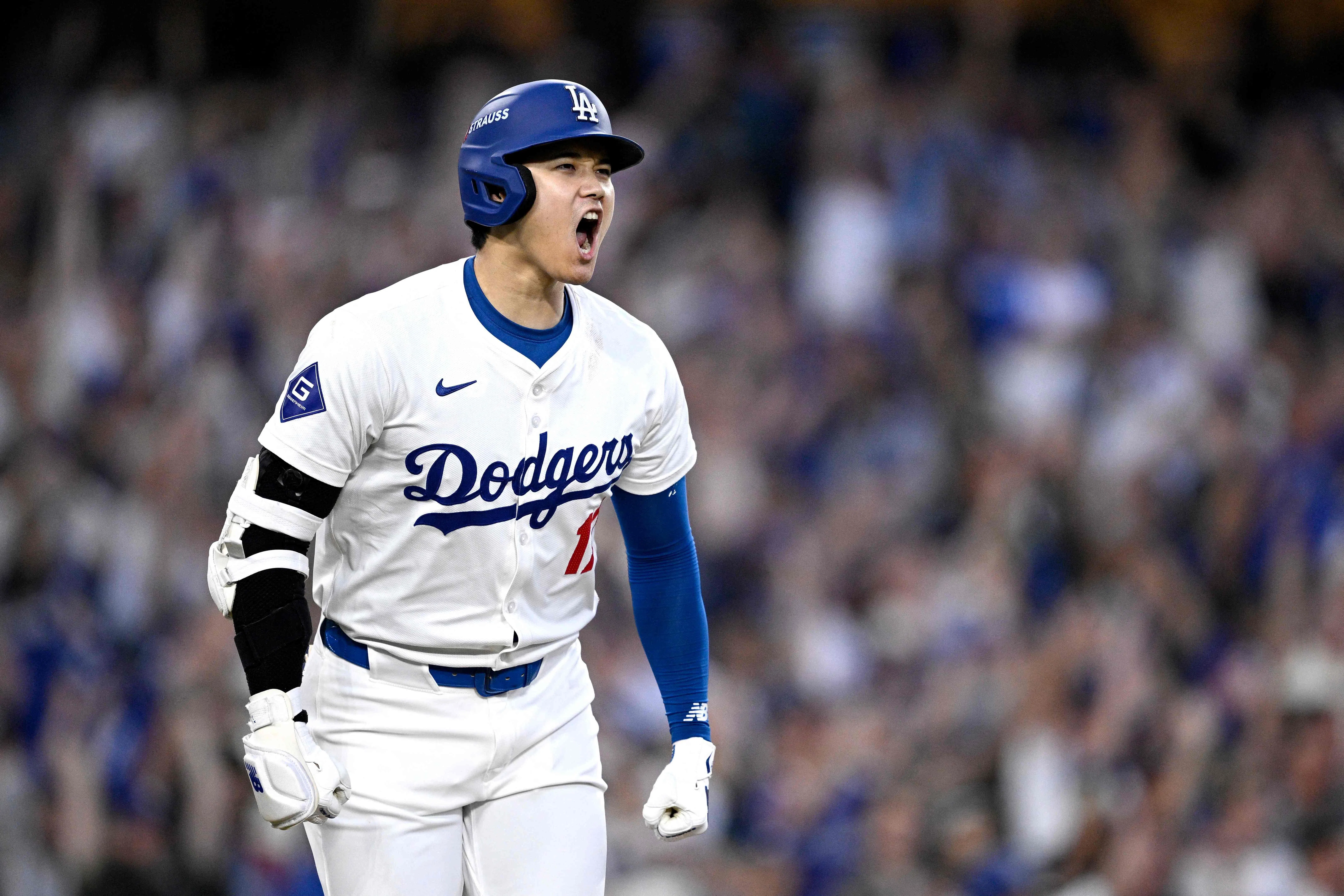日本巨星大谷翔平率领洛杉矶道奇在2024年世界大赛夺冠。（法新社）