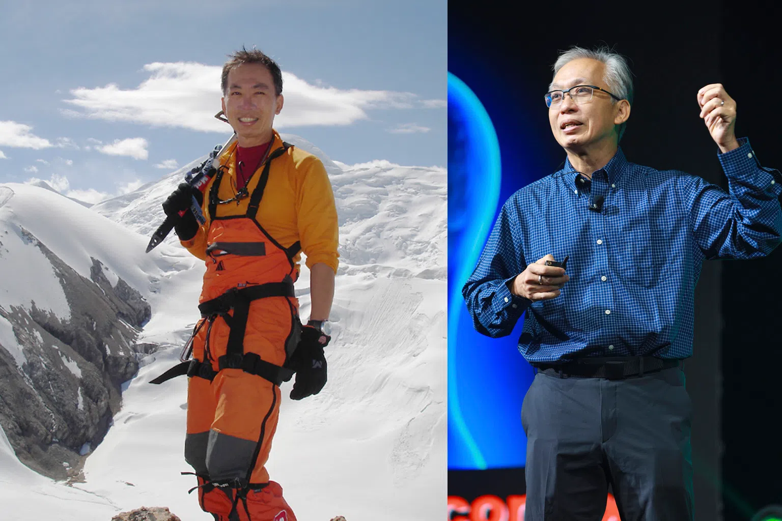 登山家林有利曾征服珠峰，后因重病成为残疾者，使他开始关注残疾群体，并决定设立捐赠者指示基金以捐助慈善。（图/受访者提供）