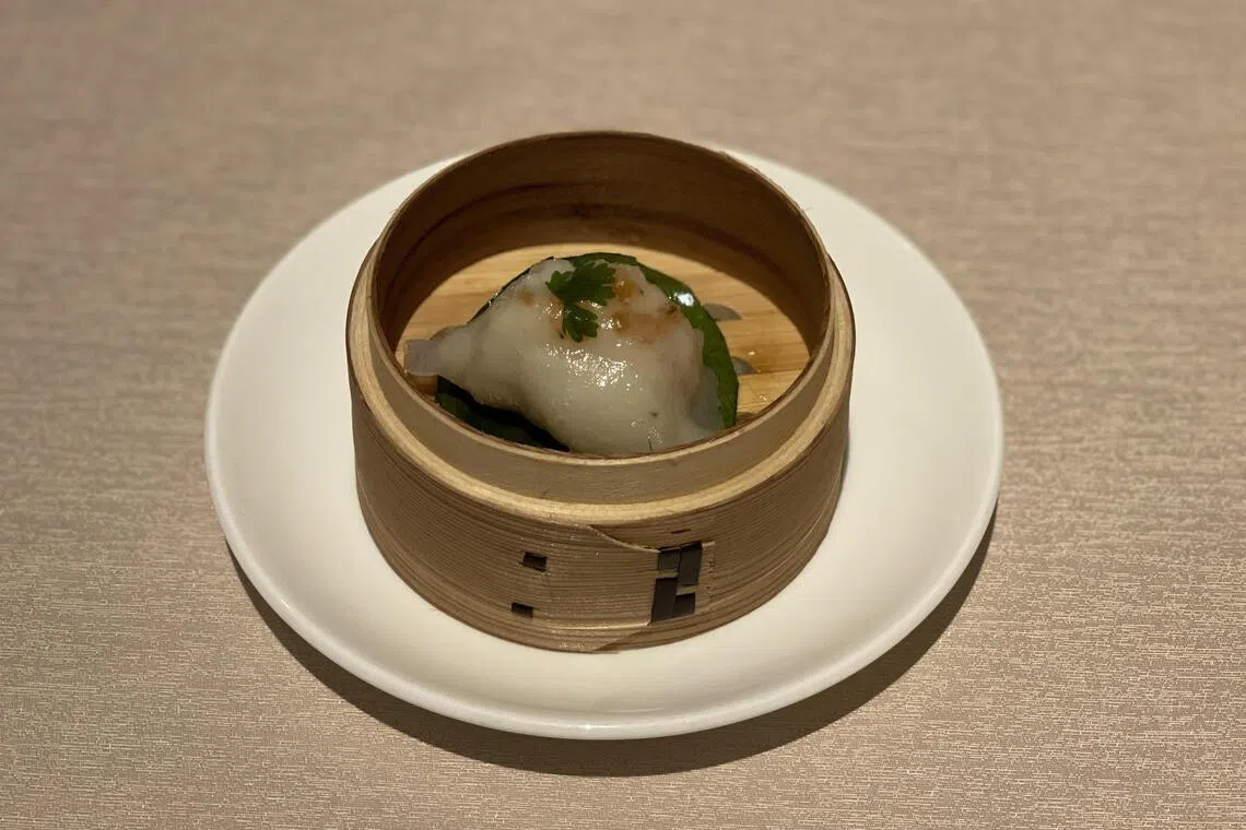 樱花虾带子饺具有鲜美海鲜风味。（黄靖晶摄）