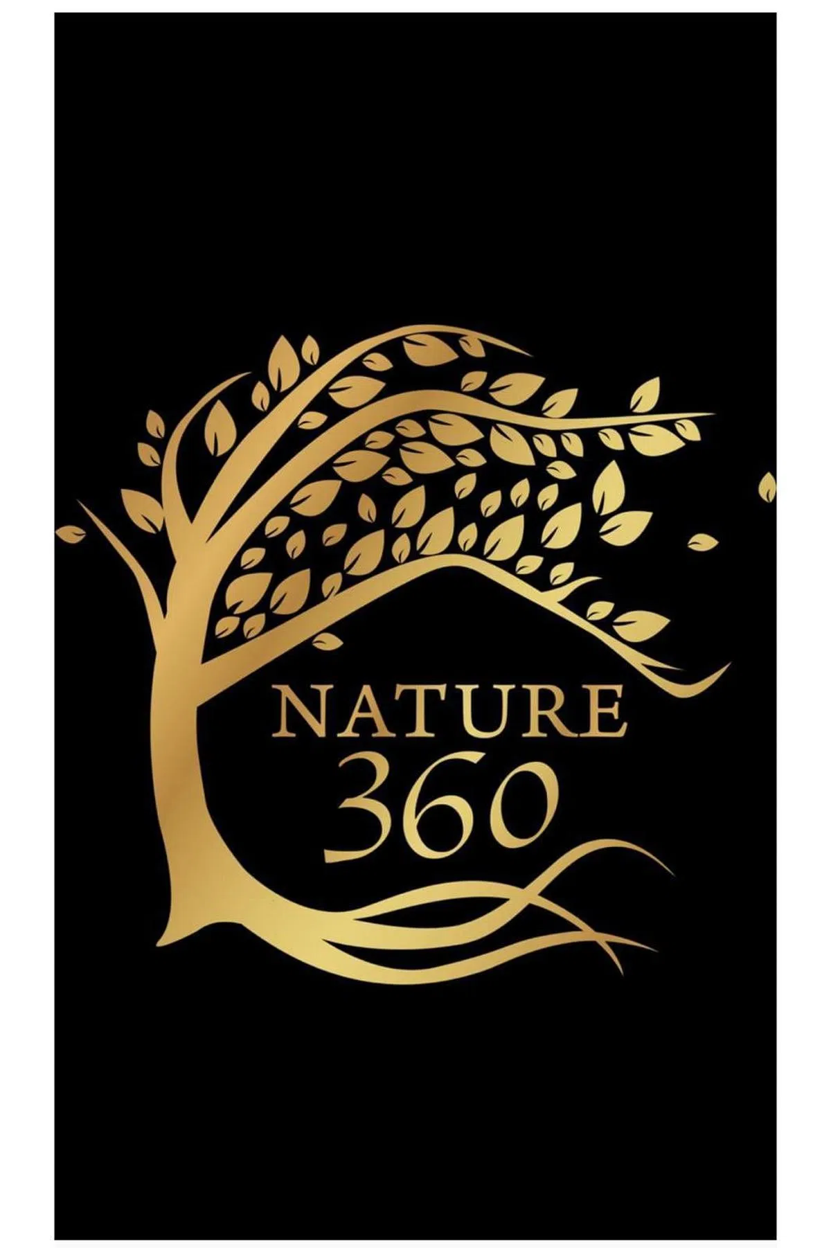 酵素360的标志，一棵落地生根的大树，环抱着一间屋子，象征茁壮成长的企业。 