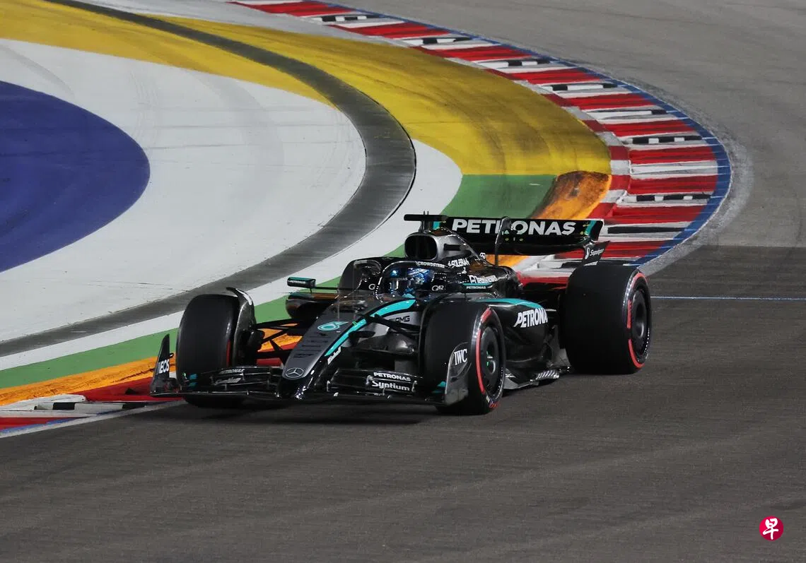 拉塞尔首夺新加坡F1杆位费斯塔彭屈居第二| 联合早报