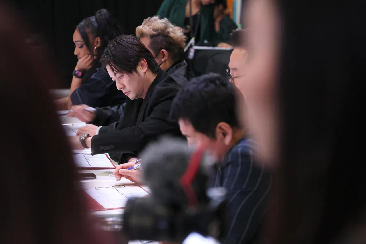 “Fifty Fifty”狮城海选活动的评审团由五人组成，其中包括杨孔霖。（龙国雄摄）