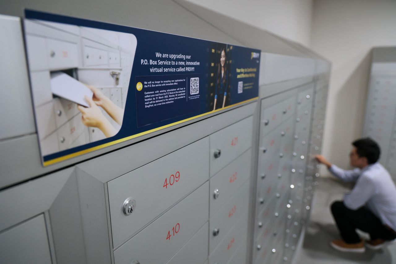 新邮政去年底宣布，不再接受新订户申请邮政信箱，并将在3月31日永久停止这项服务。图为巴耶利峇新邮政中心的邮政中心，设有1200多个邮政信箱。（张俊杰摄）