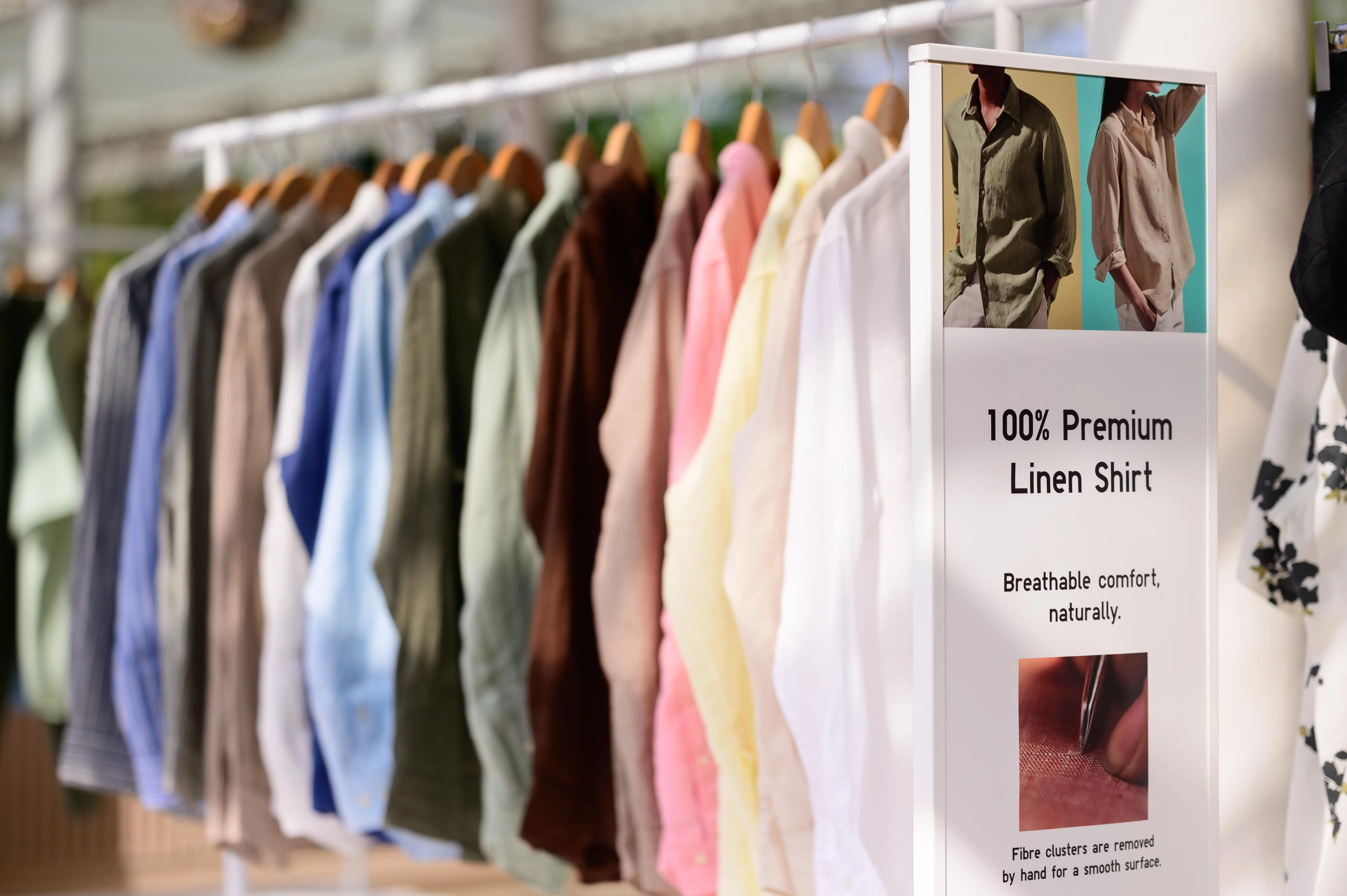 优衣库新季亚麻系列推出更多颜色。（优衣库提供）