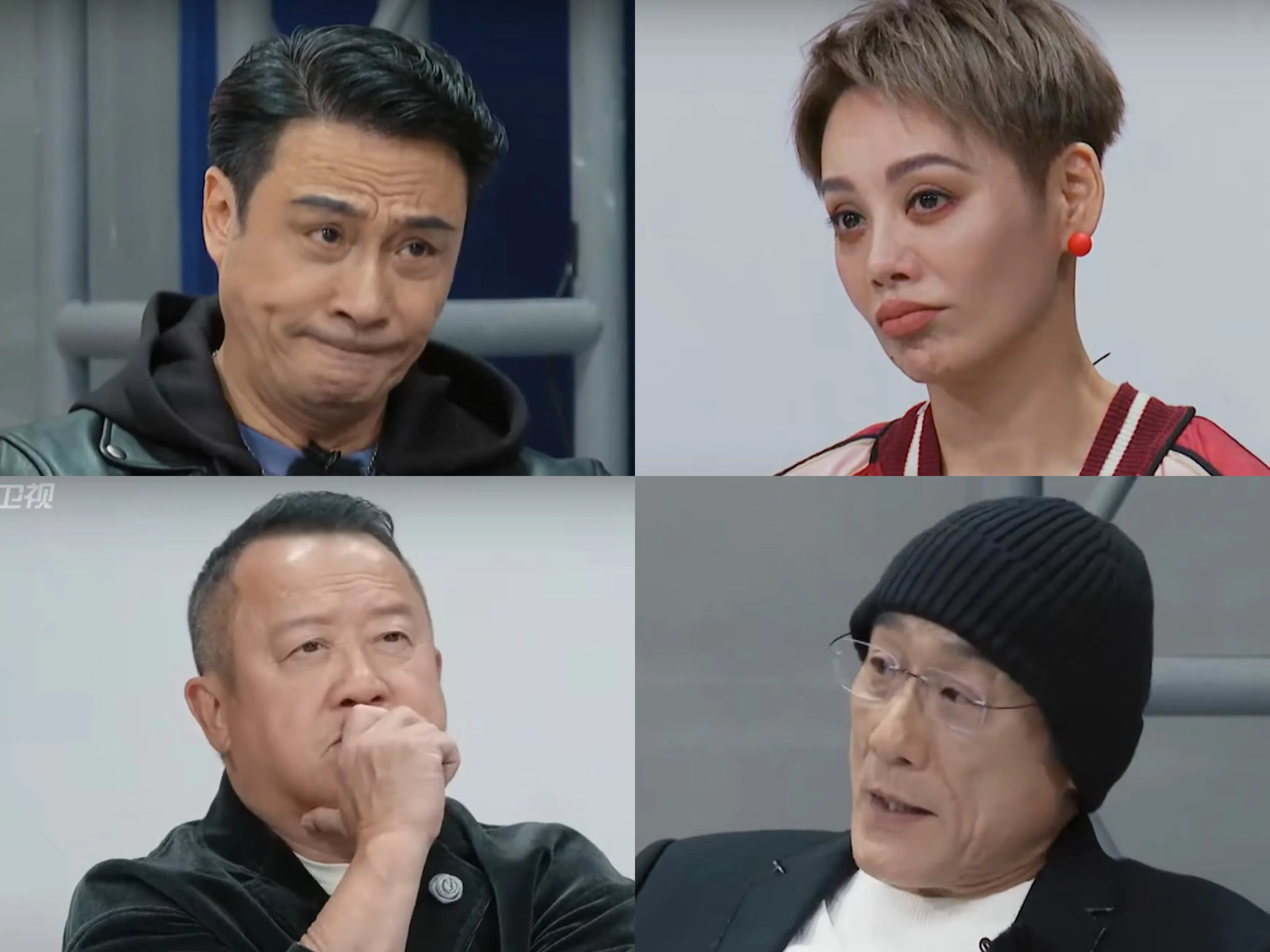 向佐说话时，台下导师的表情耐人寻味。（视频截图）