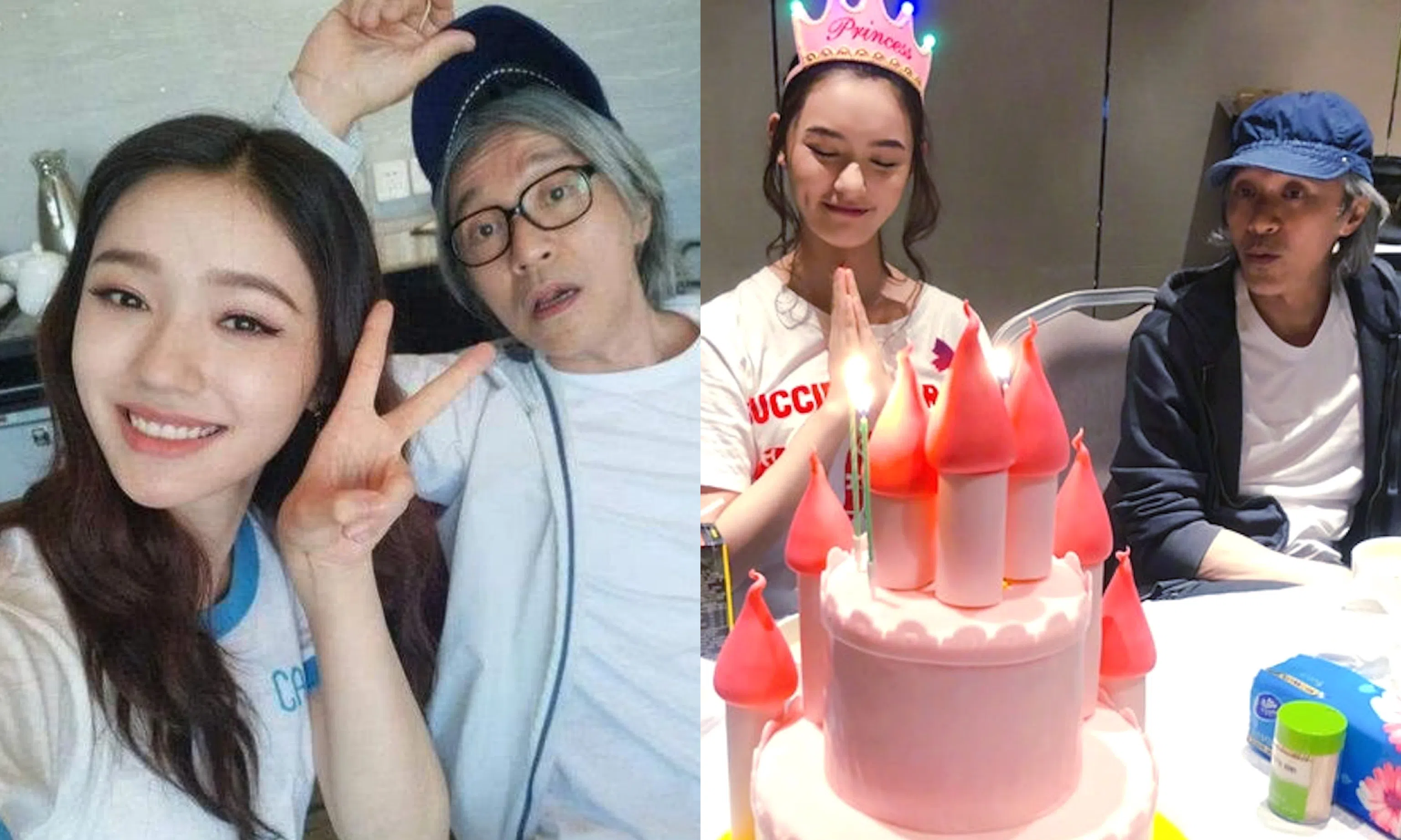 林允多年来都会在周星驰生日当天送上祝福，周星驰也曾亲自为她庆祝22岁生日。（互联网）