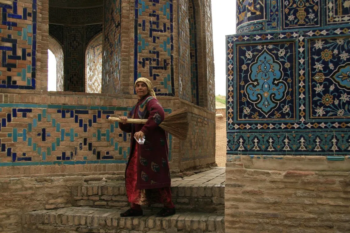 乌兹别克斯坦沙希辛达陵园。（路透社）