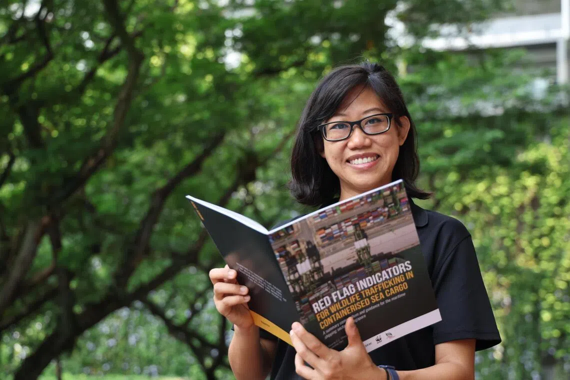 TRAFFIC项目经理庄翠玲希望，在新加坡有活动的海事业者能把摘要汇编与指南中的最佳实践融入到业务中，聚力打击野生动植物贸易。（梁麒麟摄）