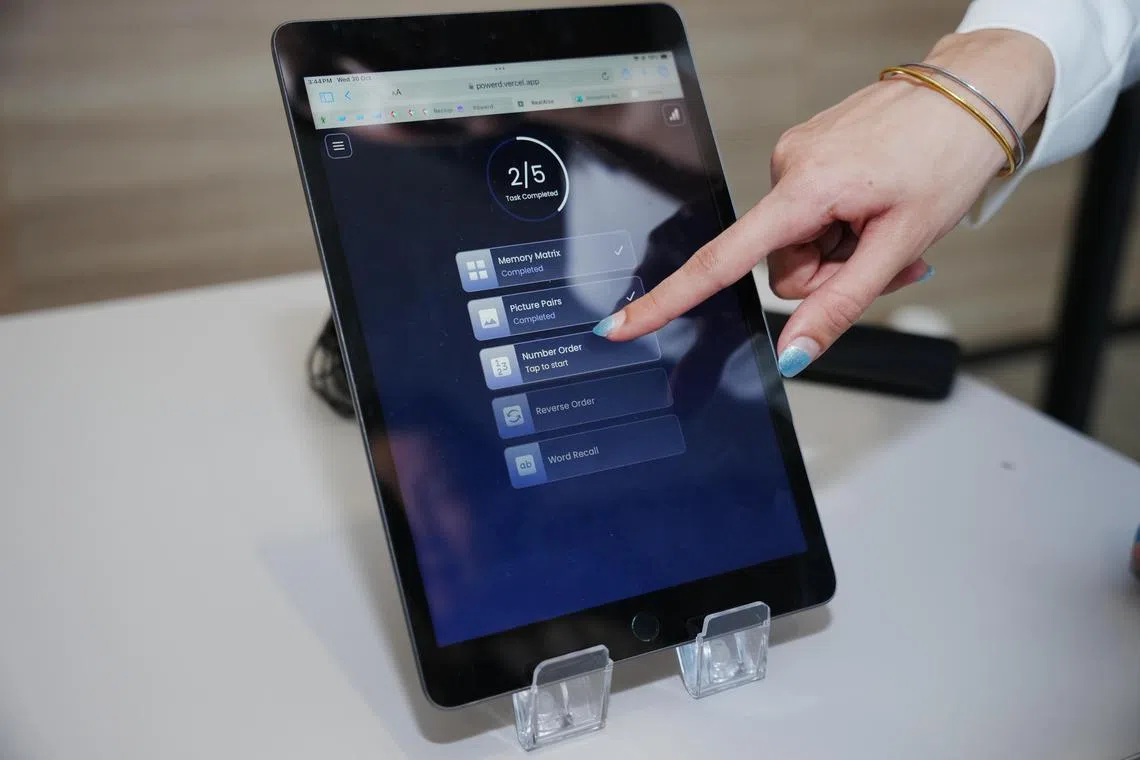 RealAIze应用中的五个不同游戏。（南洋理工大学李光前医学院提供）