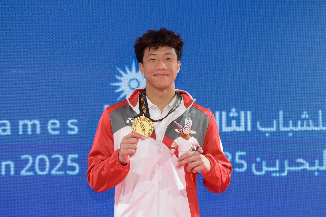 曾衡凯为我国拿下本届亚洲青年运动会第一金。（全国奥理会提供）