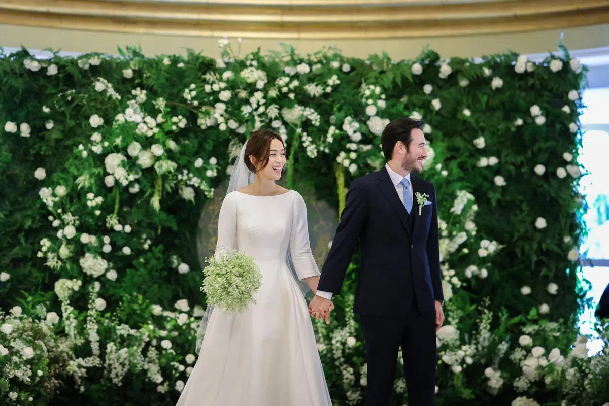 林慧玲和老公Matthew在600多位亲友的祝福下结婚了。（林慧玲提供）