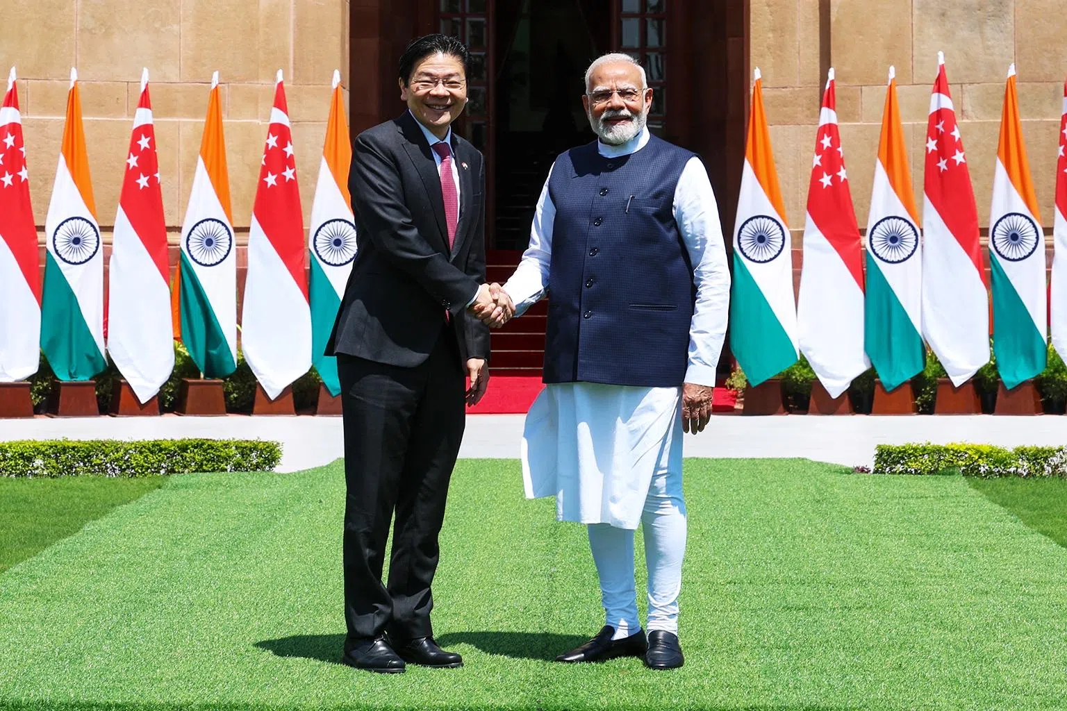2025年9月，新加坡总理兼财政部长黄循财应印度总理纳伦德拉·莫迪邀请访问印度。（印度驻新加坡高级专员公署提供）