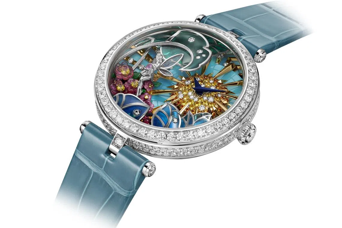 梵克雅宝Lady Arpels Jour Enchanté腕表采用Façonné立体珐琅与珐琅镶嵌技术制作。（梵克雅宝提供）