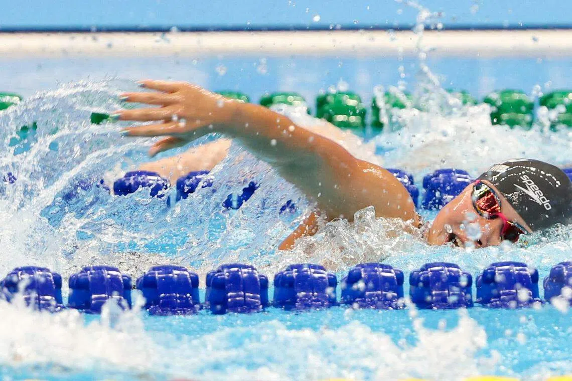 我国女将颜欣慧不满意自己的表现。（陈渊庄摄）