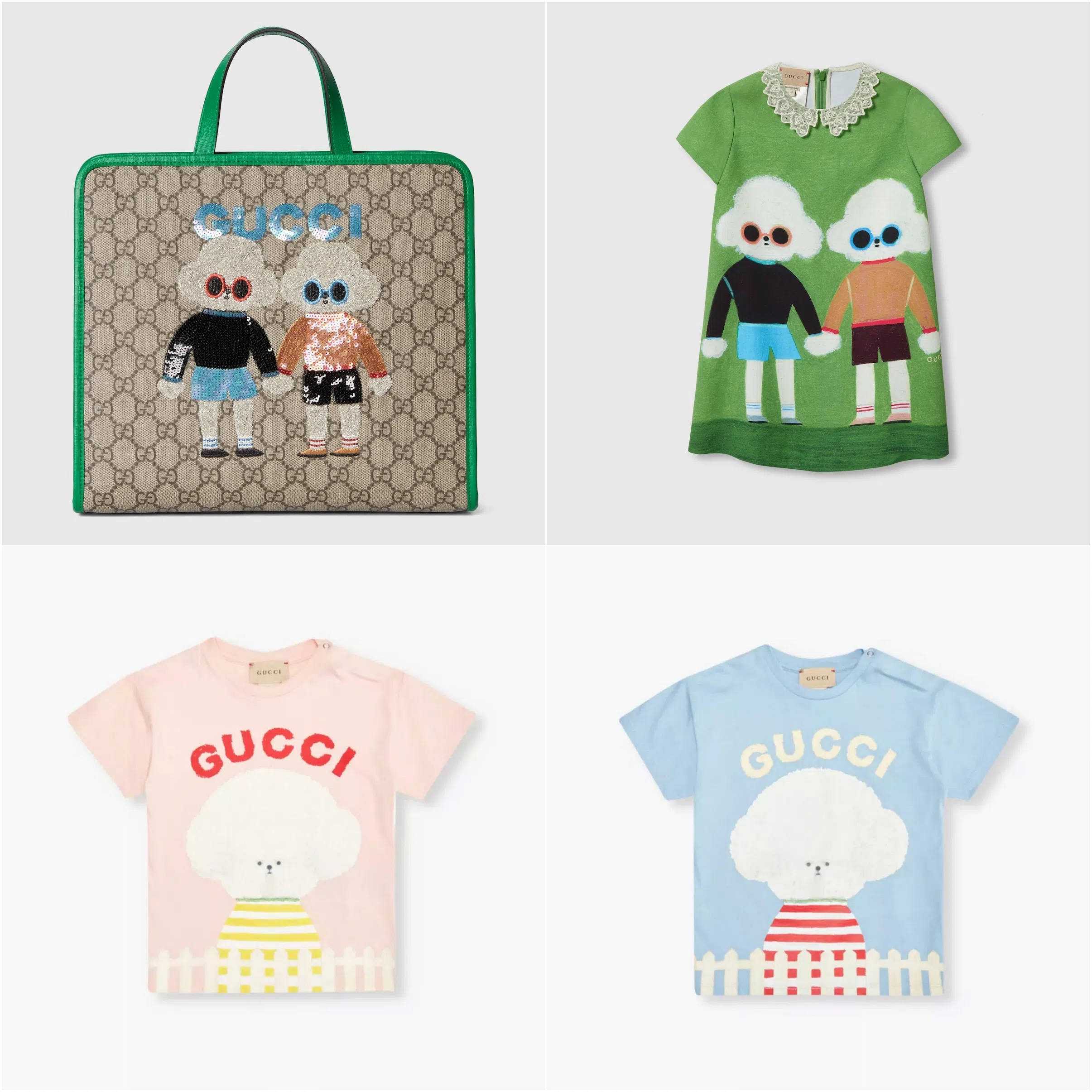 金承妍的插画作品被印在Gucci童装系列上。（互联网）