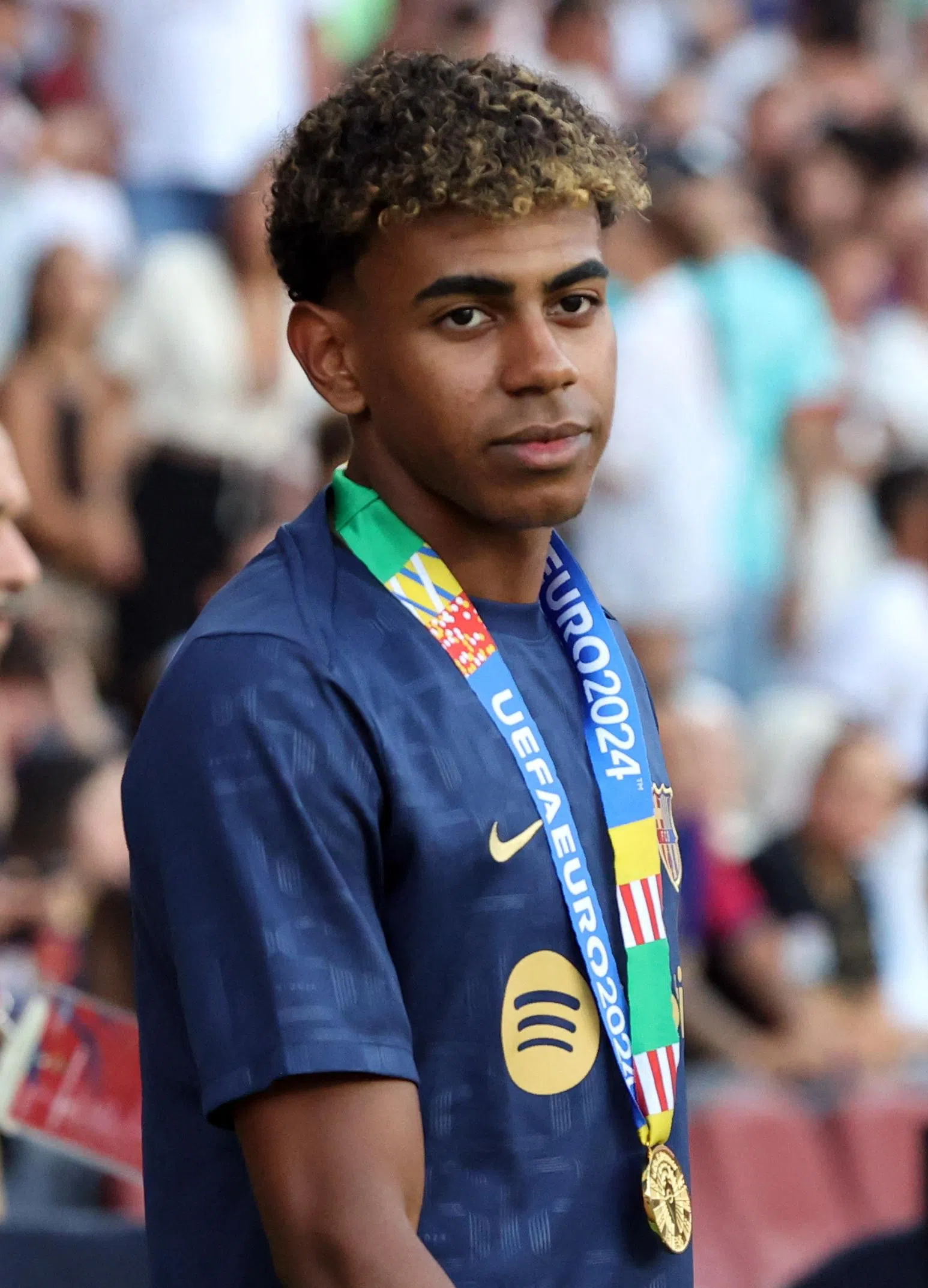 巴塞罗那少年球星亚马尔（图）的父亲遭人刺伤，目前情况严重但稳定。（路透社）