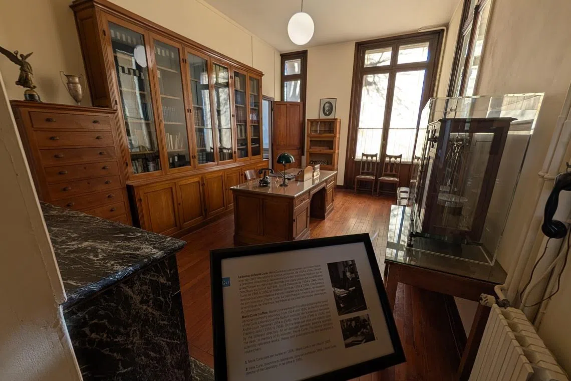 居里博物馆玛丽·居里办公室。（童若轩摄）
