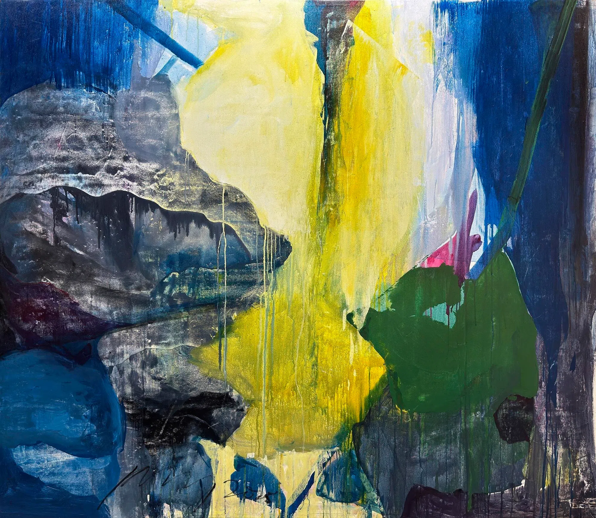 新加坡王瑾亚克力画《秋月茶室》（2025）。（集菁艺社提供）