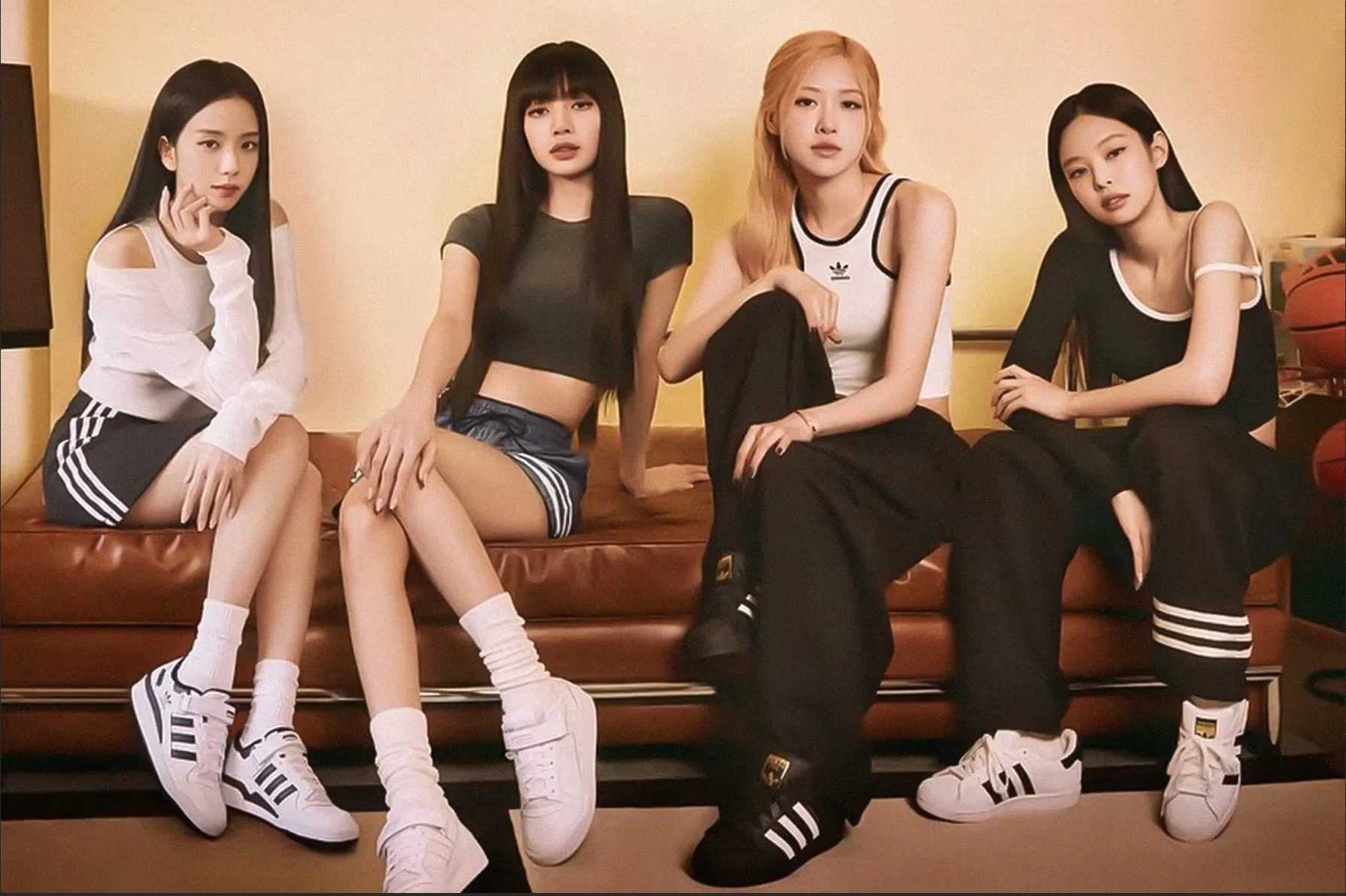 Blackpink 2023年曾以团体形式为Adidas代言。（Adidas提供）